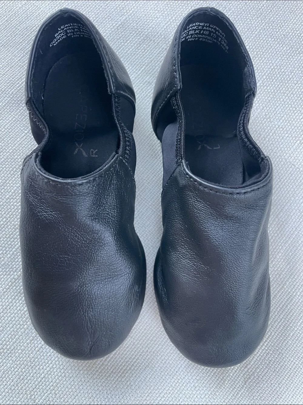 Kids Black Leather Jazz Dance Shoes 13M